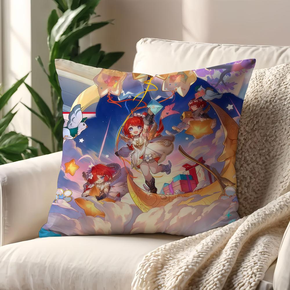 Game Tribbie Honkai Star Rail cushion cover Pillow Cover Decoration Room Home Sofa living Office Car Nordic Simplicity