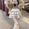 Ballet Style Sweet Lace Cake Skirt Women's Autumn and Winter High Waist Small Man Puffy Skirt