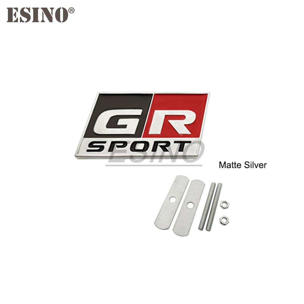 Car Styling Gazoo Racing GR GR MN 3D Car Front Grill VCXF5 Zinc Alloy Badge Adhensive Metal Emblem Decal for Toyota Supra AE86 GT86