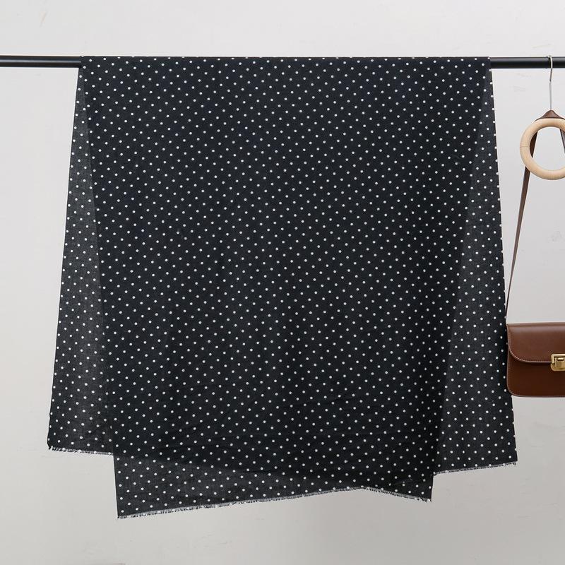 Italian polka dot skin-friendly velvet, skin-friendly and warm in autumn and winter, imitation cashmere printed scarf, versatile shawl