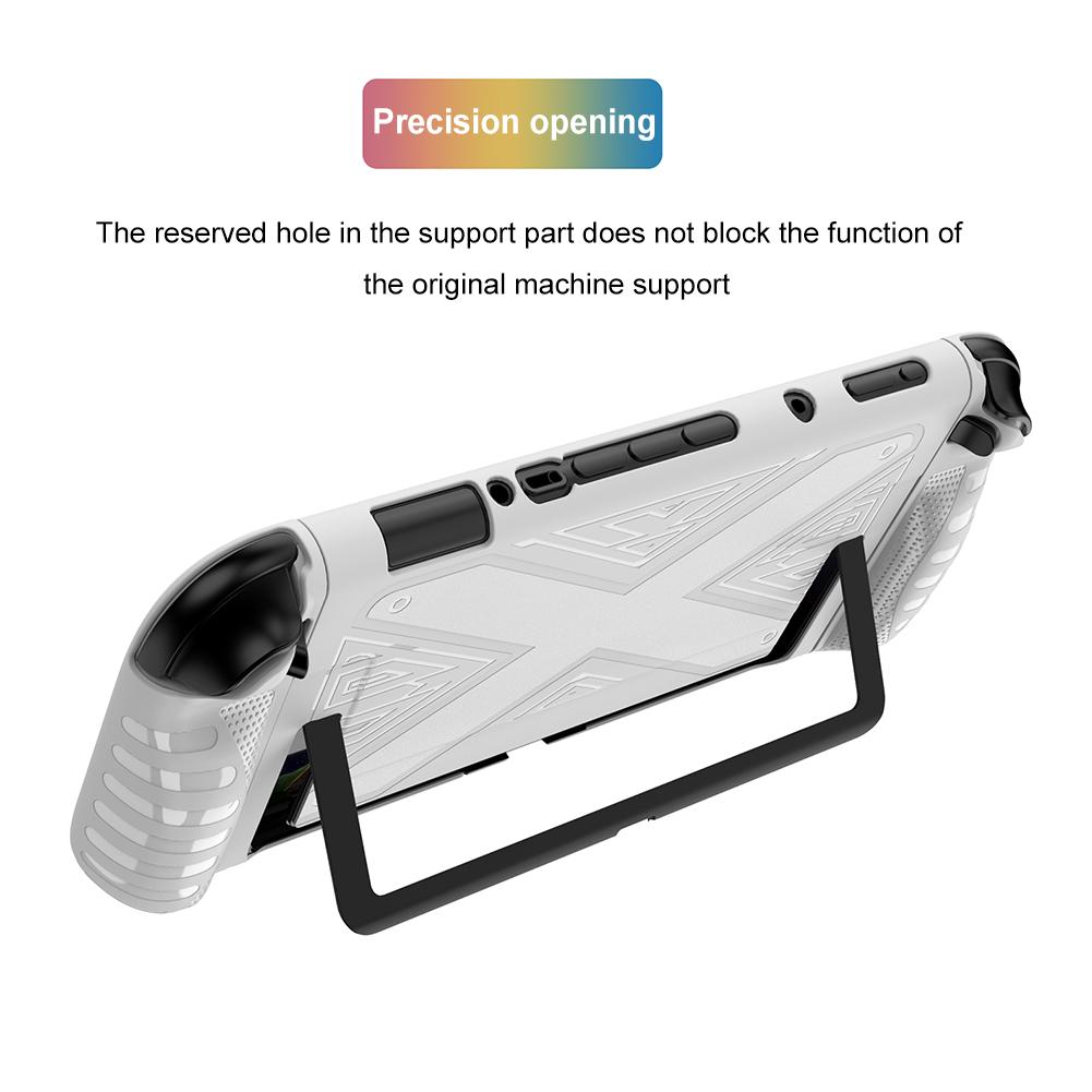 For Switch 2 Handheld Console Case Soft TPU Protective Shell Shockproof Back Cover with Kickstand Anti-Scratch Game Accessories