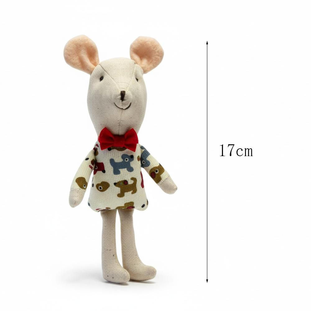 Legmic Toys For Girls Cute Baby Dolls Boy Girl The mouse family Mini plush doll house cute mouse doll box family toys