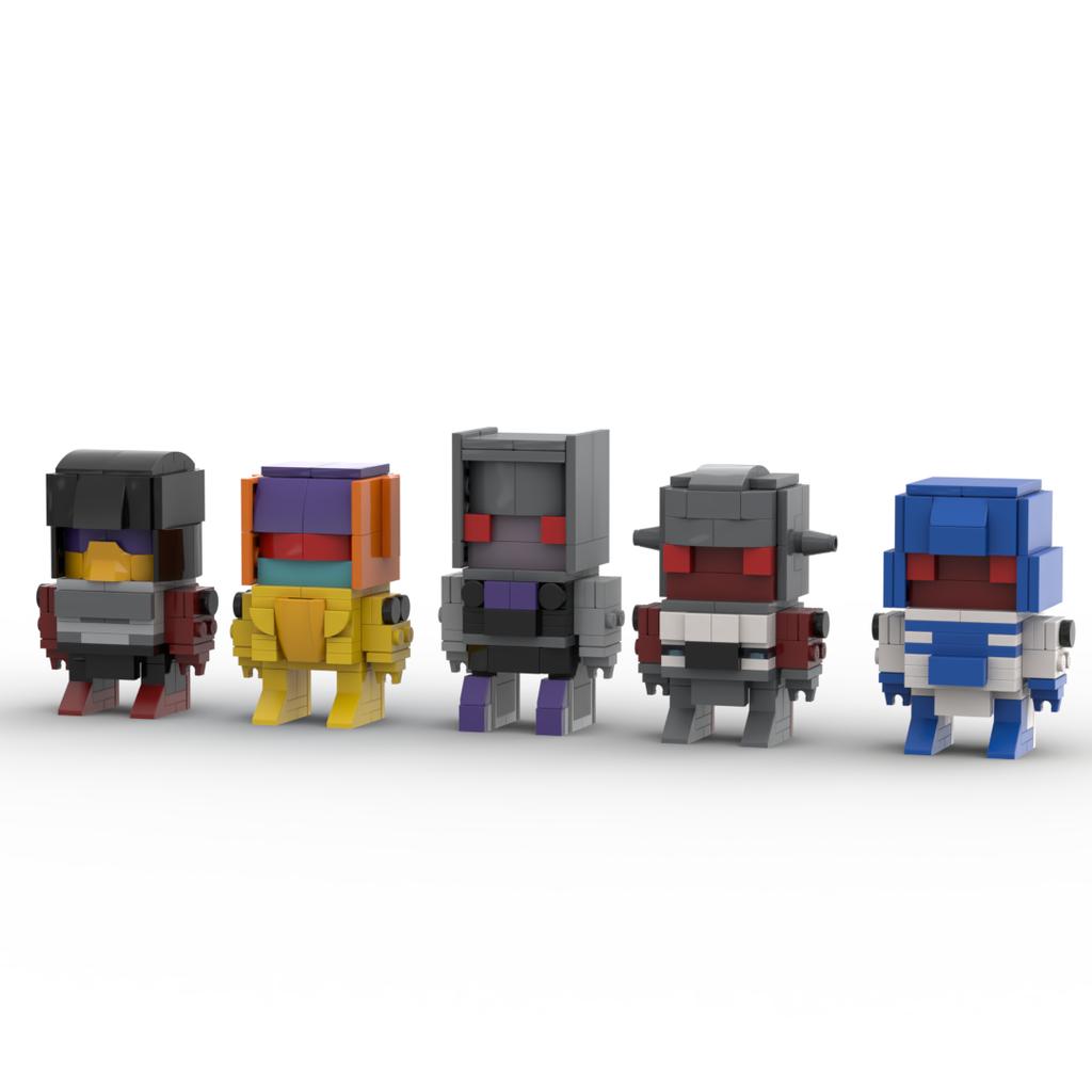 *Transform Auto Robot Brickheadz * Star Scream Jazz Prime DIY Enlighten MOC Block Brick set,Compatible With
