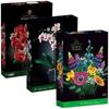 Künstliche Rose Orchidee Wildblume Topfpflanze DIY Bausteine Sets 3D Ewige Liebe Blume Modell Heimdekoration Festival Geschenk