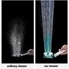 3/7 Colors Change Temperature Sensor Led Pressurized Shower Filter High Pressure Turbo Propeller Showerhead Bathroom Accessories