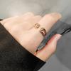 Meier Silver-plated Anti-fidget Ring, Open Adjustable Beaded Ring, Women's Finger Spinner Ring