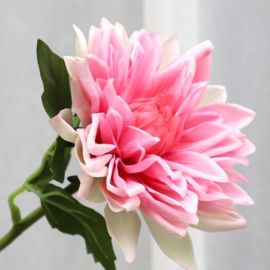 Artificial Dahlias Flower 20 Inch Long Stem Fake Silk Flower for Wedding Bouquets Fall Home Table Decor Floral Arrangements