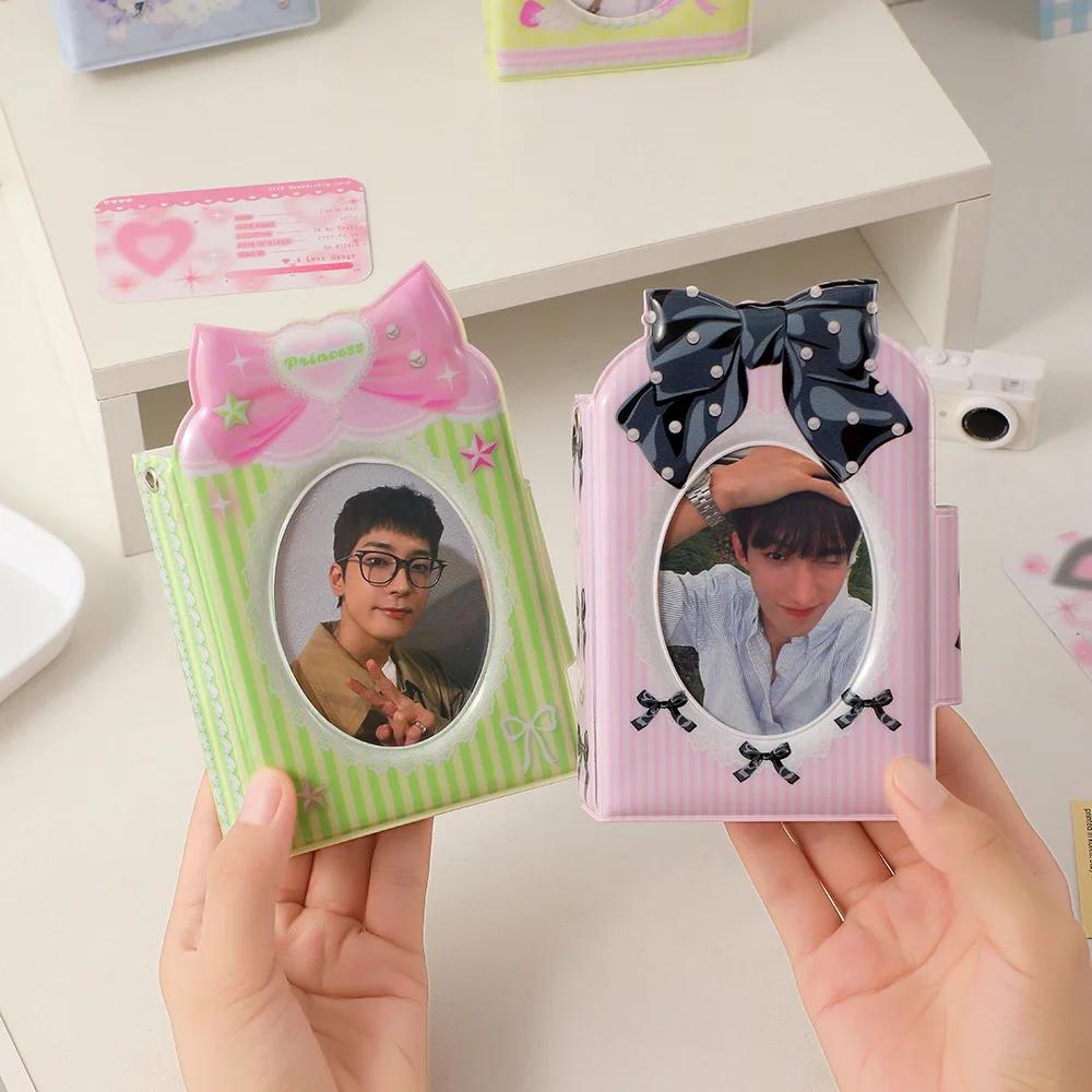 Ins Ballet Bow 3inch Po Albums Kpop Pocards Holder Mini album Kawaii Postcard Collect Albunes de fotos