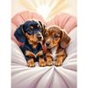DIY Diamond Painting Cute Puppy Cross Stitch Kit Mosaic Art Diamond Painting Full Circle Diamond Home Decoration