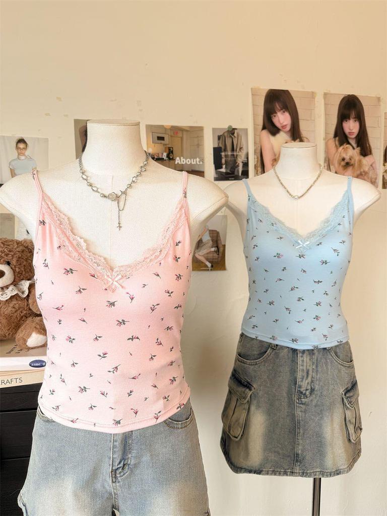 Pure Desire Bloemen Kant Camisole met Borstkussentjes - Slank en Stijlvol Bandeau Topje