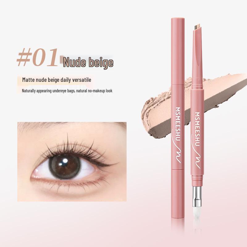 

Honey Beam Dual-Sided Aegyo Sal Stick: 2-in-1 Highlighter & Contour with Smudge Brush for Natural 3D Look