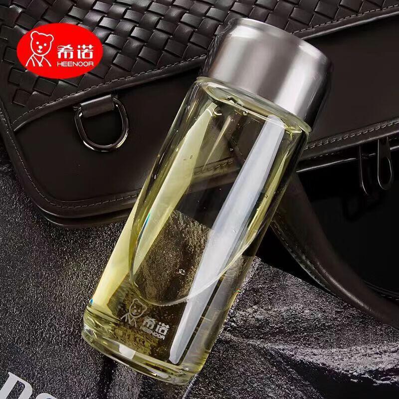 XINUO Portable Single-Layer Glass Water Bottle