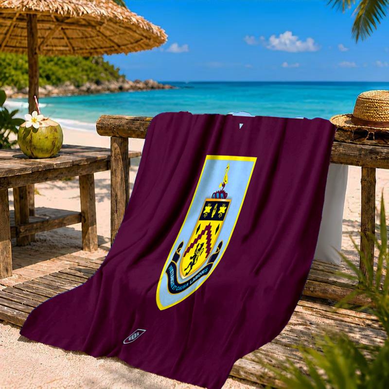 Football Club Burnley Beach Towel Microfiber Beach Towel, Lightweight and Quick-Dry, for Summer Travel, Swimming Pool Fan Birthday Gift