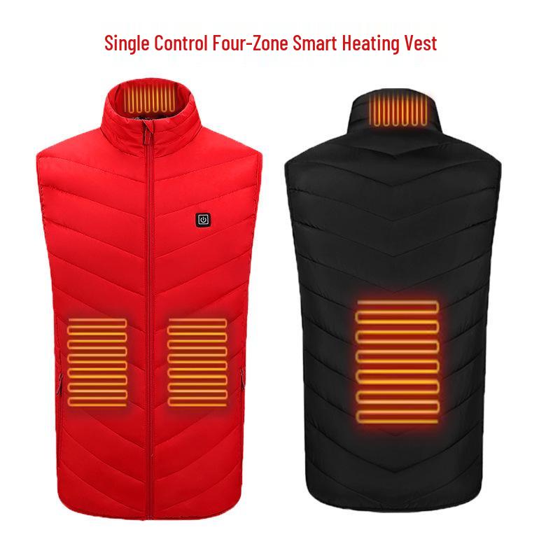 Vyhřívaná vesta se stojáčkem s USB nabíjením pro stálé teplo