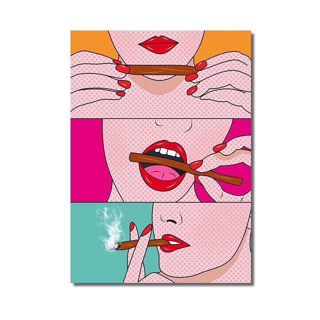 

Гарячі сексуальні дівчата, картини на полотні, абстрактні настінні плакати та принти, комікси, поп-арт, декор, підвісні картини для сучасної вітальні 21x30cm No Framed