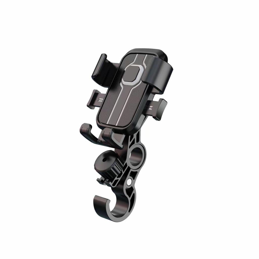 Elektrofahrrad mit niedlicher Cartoon-Handyhalterung und stoßfestem Navigationshaken.