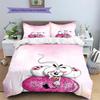 Diddl Pattern Bedding Quilt Set  Home Decoration  Gift (1 * Duvet Cover + 2 * Pillowcase  Without Core)