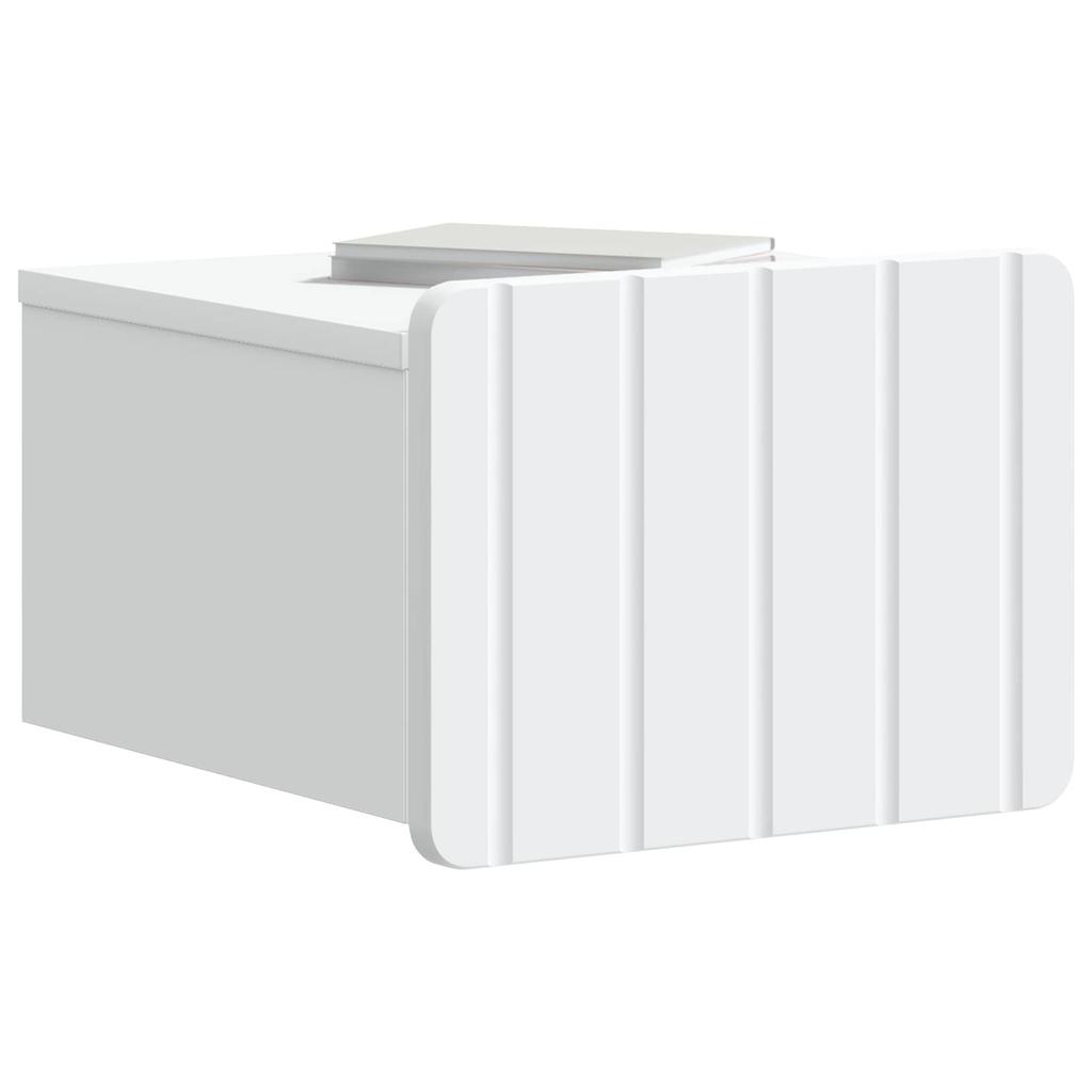 Wall Mounted Nightstand White 33 x 34.5 x 24 cm Particleboard