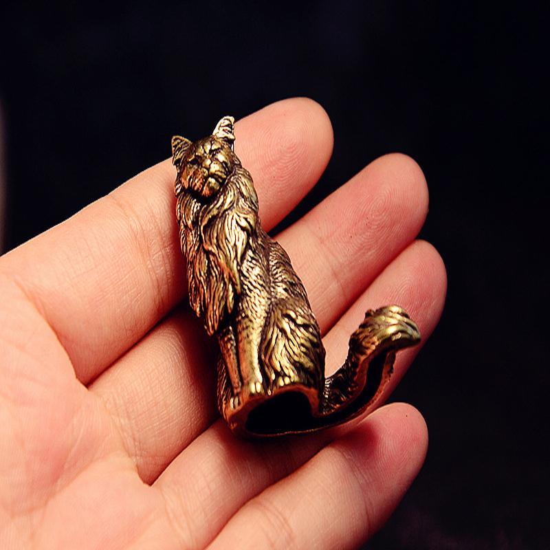Maine Coon Miniatures Figurines Brass Animal Cat Small Statue Desktop Ornaments Vintage Home Decorations Crafts Accessories