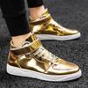 Fashion Men High Top Sneakers Designer Luxury Boots Fashion Mirror Skateboarding Casual Outdoor Golden Boys Sport Shoes DESIGN FASHION