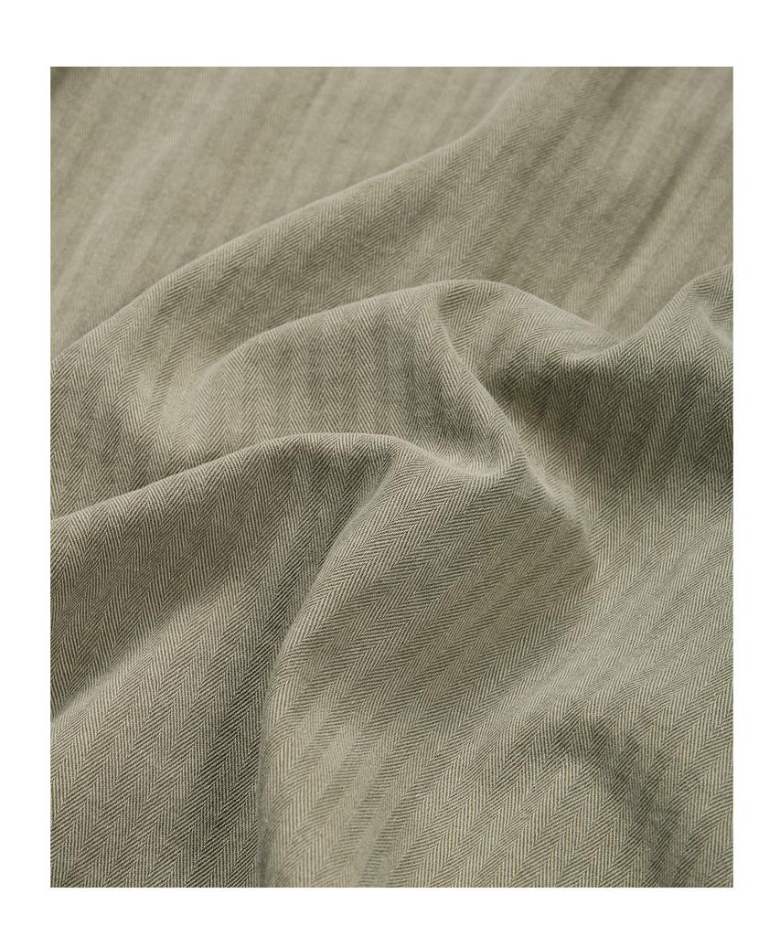 ETCE (Base) Herringbone Washed Pocket Shirt (Beige)