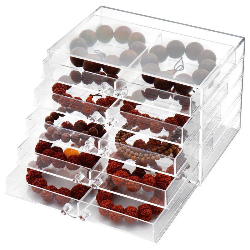 Free Shipping: Large-Capacity Transparent Jewelry Storage Box for Earrings and Necklaces - Dustproof and Drawer-Style