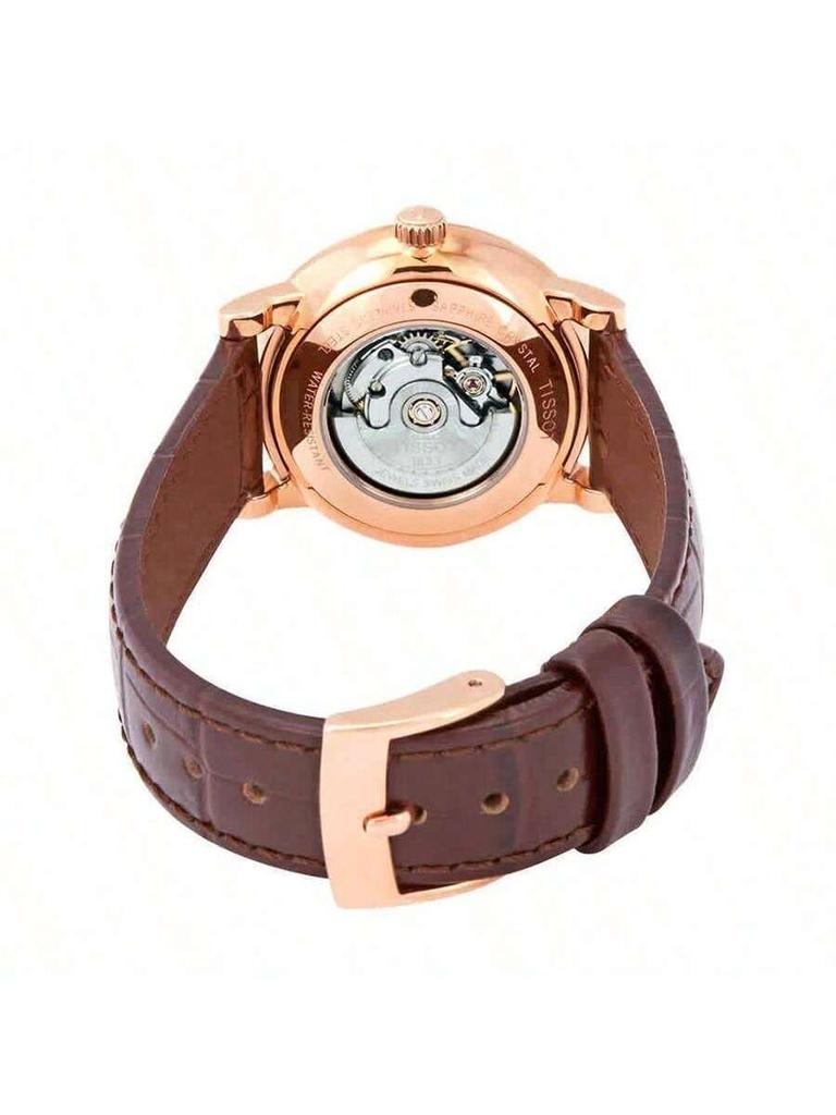 Tissot Carson Zenme Series, automatic mechanical movement, calendar, water-resistant, rose gold women's watch. Rui Watch, 30mm T122.207.36.031.00