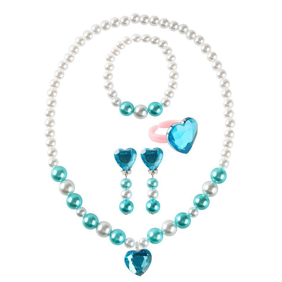Children'S Princess Crown Accessories Necklace Set Bag Accessories Mermaid Generation Children'S Birthday Gift Jewelry