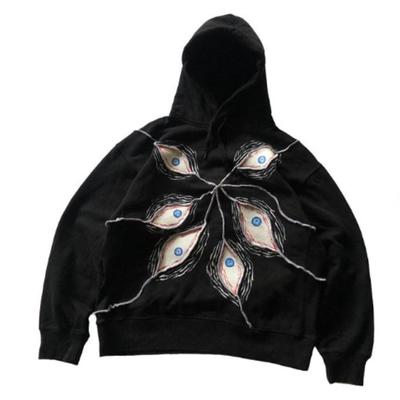 Sudadera con capucha Y2K Hip Hop Street Dark Gothic para hombre y mujer, holgada, bordada, de alta resistencia