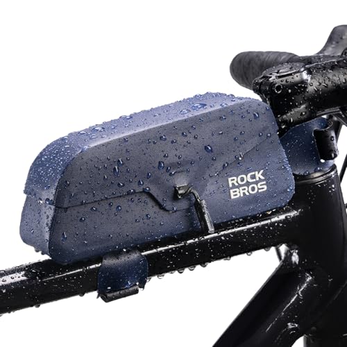 

ROCKBROS Top Tube Bag for Bicycles and Road Bikes, Waterproof, Stable, Easy to Install, Slim, Magnetic Closure, Compact, and Organizes Small Items
