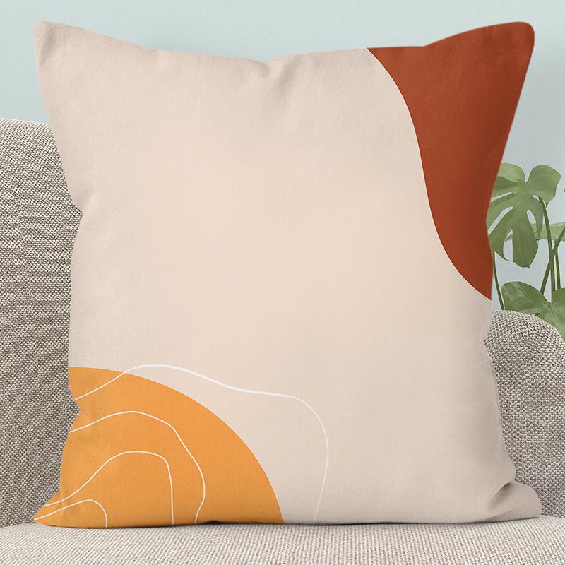 Modern Abstract Character Pillow - Removable, Washable Cushion for Sofa or Bed