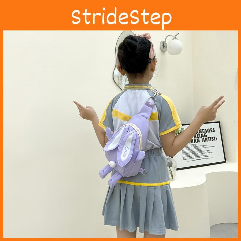 Adorable Children's Backpack Cute Rabbit Canvas Crossbody Bag For Boys And Girls