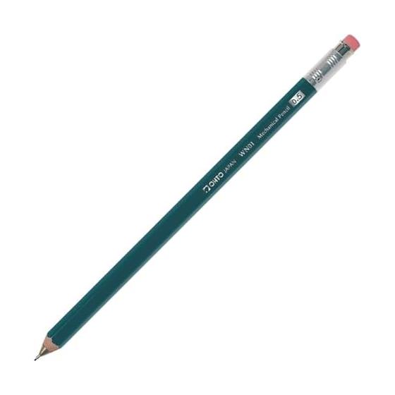 Auto Mechanical Pencil, Wooden Barrel Sharp WN01, Natural Wood Barrel Like a Pencil, Standard Long Type with Eraser, Uses Incense Cedar (Pencil
