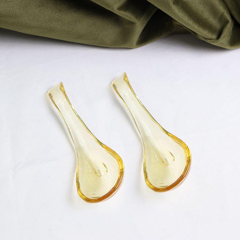Heat-Resistant Household Spoon: Lead-Free Borosilicate Glass for Soup, Coffee, Ice Cream, & Rice