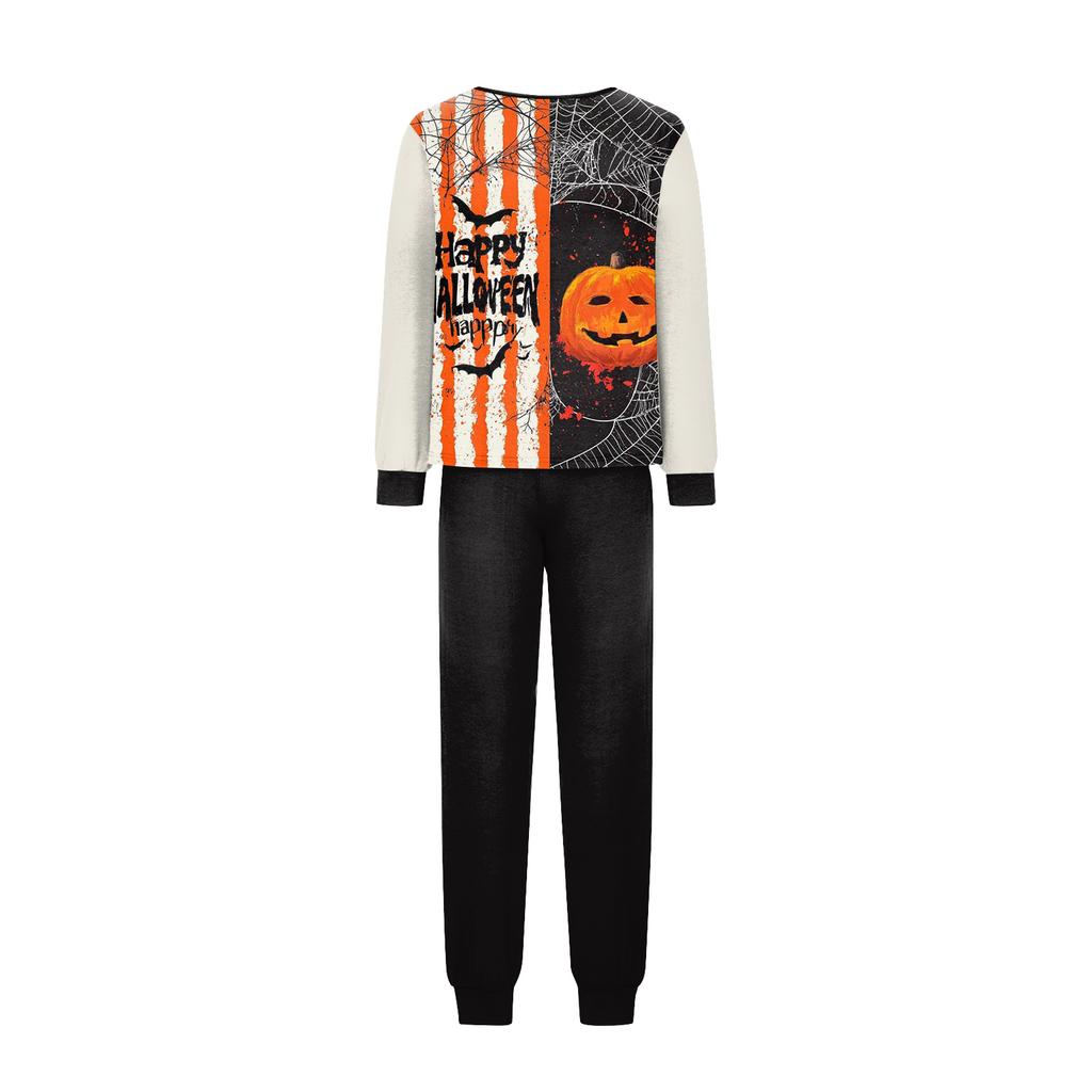 Family Matching Halloween Print Loungewear Set Long Sleeve Top and Pants for Parent and Child