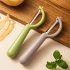 Non-slip Round Handle Comfortable Grip Fruit Peeler Easy To Clean Matte Surface Multi-functional Stainless Steel Sharp Blade Vegetable Peeler for Home