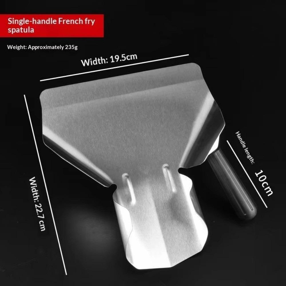 Stainless Steel French Fries Shovel Single/Double Handle Fries Shovel Loader  for Hamburger Popcorn 1