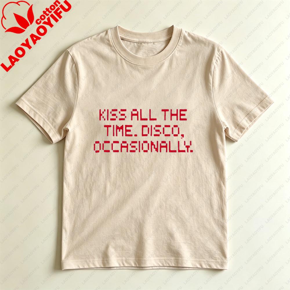 Bacia Sempre Disco Occasionalmente T-shirt Unisex Moda Casual Cotone Manica Corta Estate Harajuku Estetica Top Regalo Per Lei