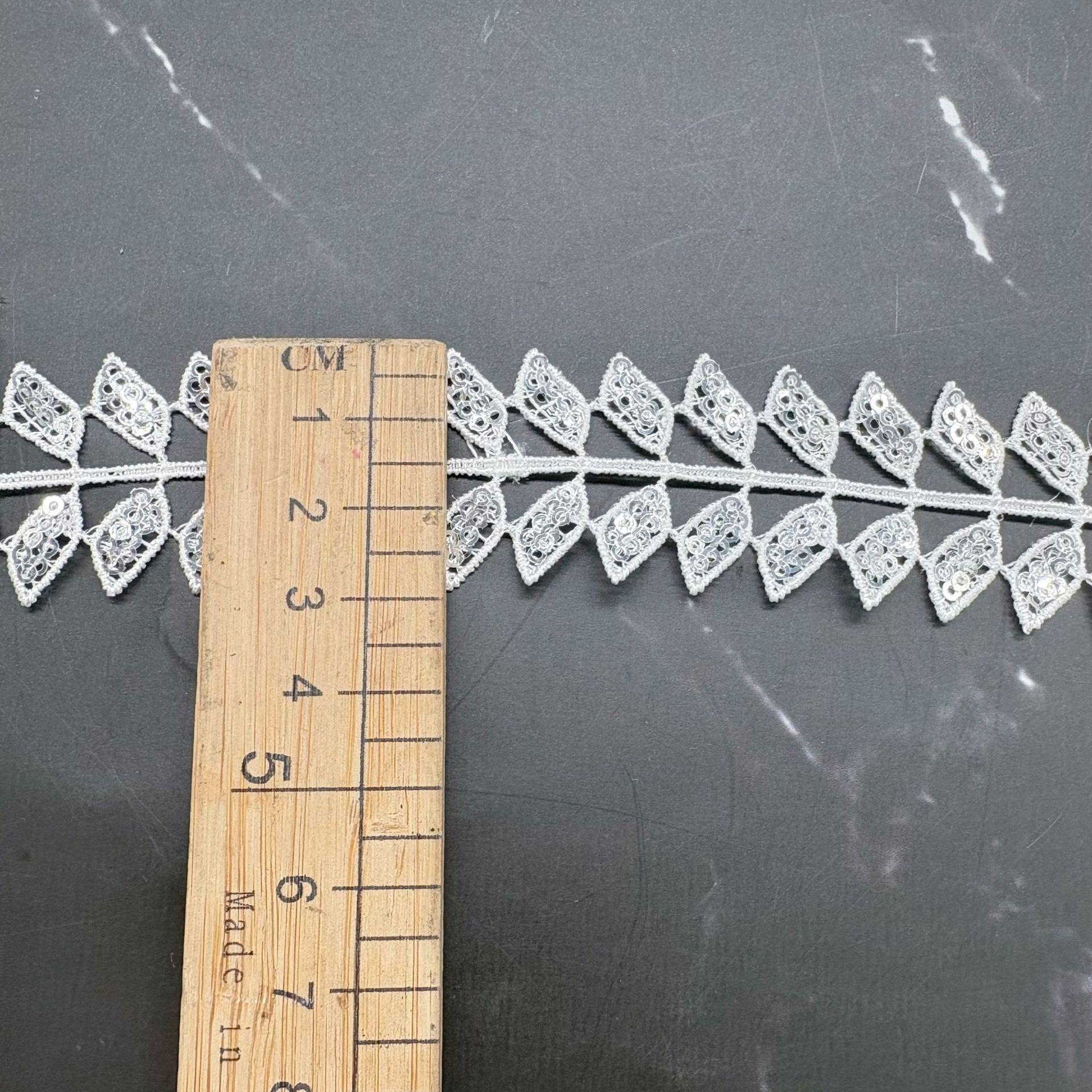 

Clothing Accessories Home Women S Underwear Lolita Ribbon Accessories Hollow Polyester Embroidery Lace Sequins Lace 2.9cm Polyester Sequin Lace