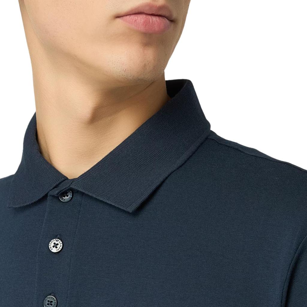 Emporio Armani Polo Slim Fit con Logo EA7 Uomo top Blu 8NPF14-PJVQZ-1562