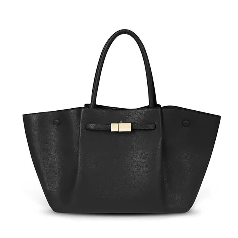 Vintage Fashion Women Shoulder Bags 2024 New Large Capacity Handbags Simple Retro Tote Bags Solid Color Brand High Quality Bags