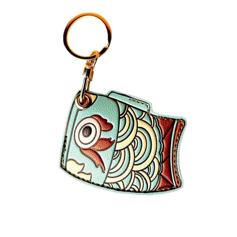 Leather Cartoon Candlestick Keyring Cartoon Candlestick Design Holiday Gift Keychain Bag Charm