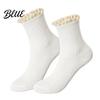 Legere Crew-Socken für Röcke Rüschen Damen Baumwolle Spitzensocken mit Rüschen Weich Atmungsaktiv Vintage-inspiriert Strumpfwaren Knöchel Tägliches Tragen Und Modisch