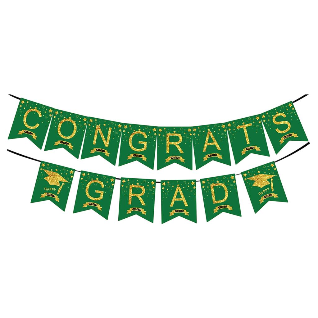 Graduation Party Banner Congrats Grad Hanging Decoration for Graduation Ceremony Celebration Indoor Outdoor Use Durable Material