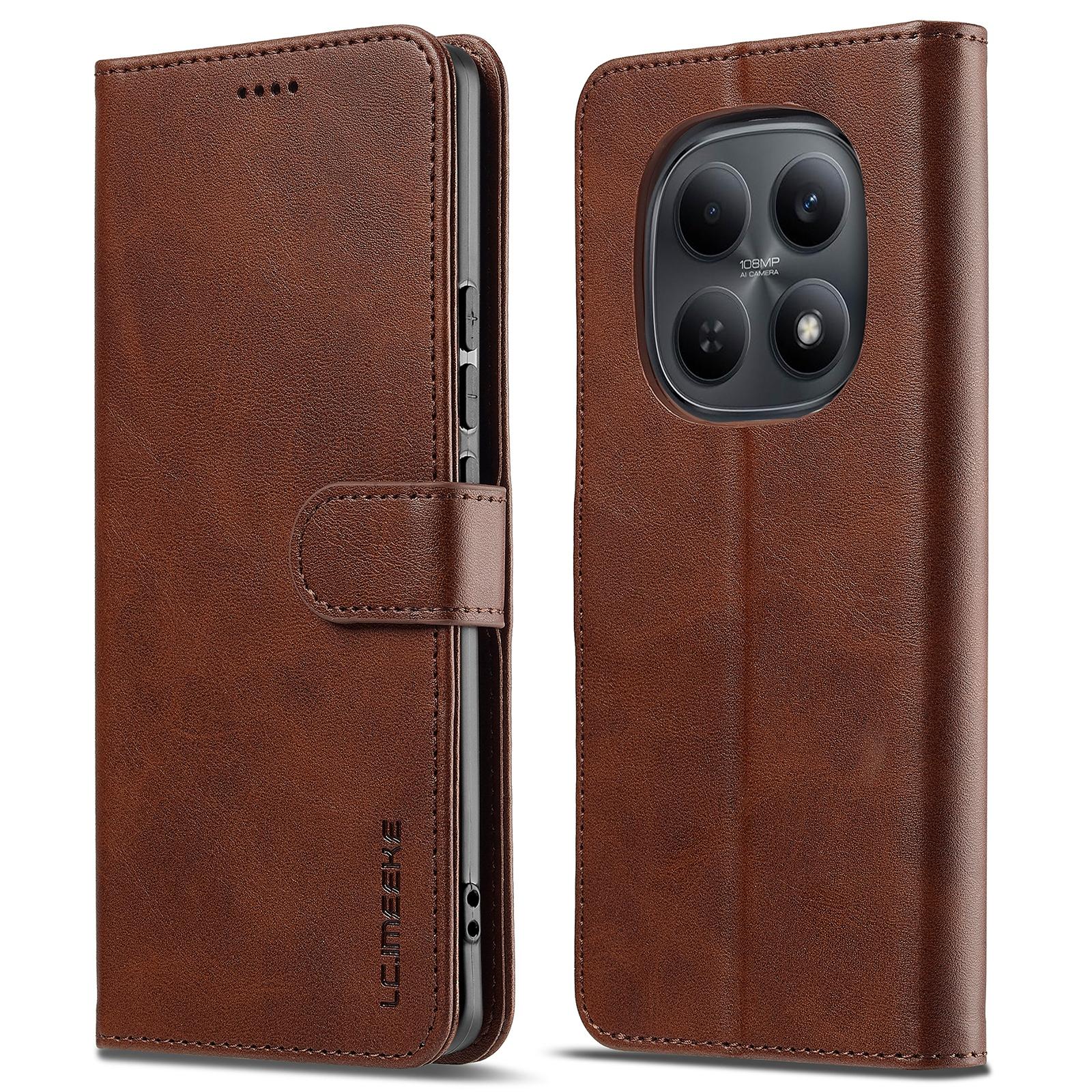 

LC.IMEEKE Для Xiaomi Redmi Note 15 Pro 4G (Глобальний) Чохол-гаманець зі шкіри з текстурою телячої шкіри для телефону