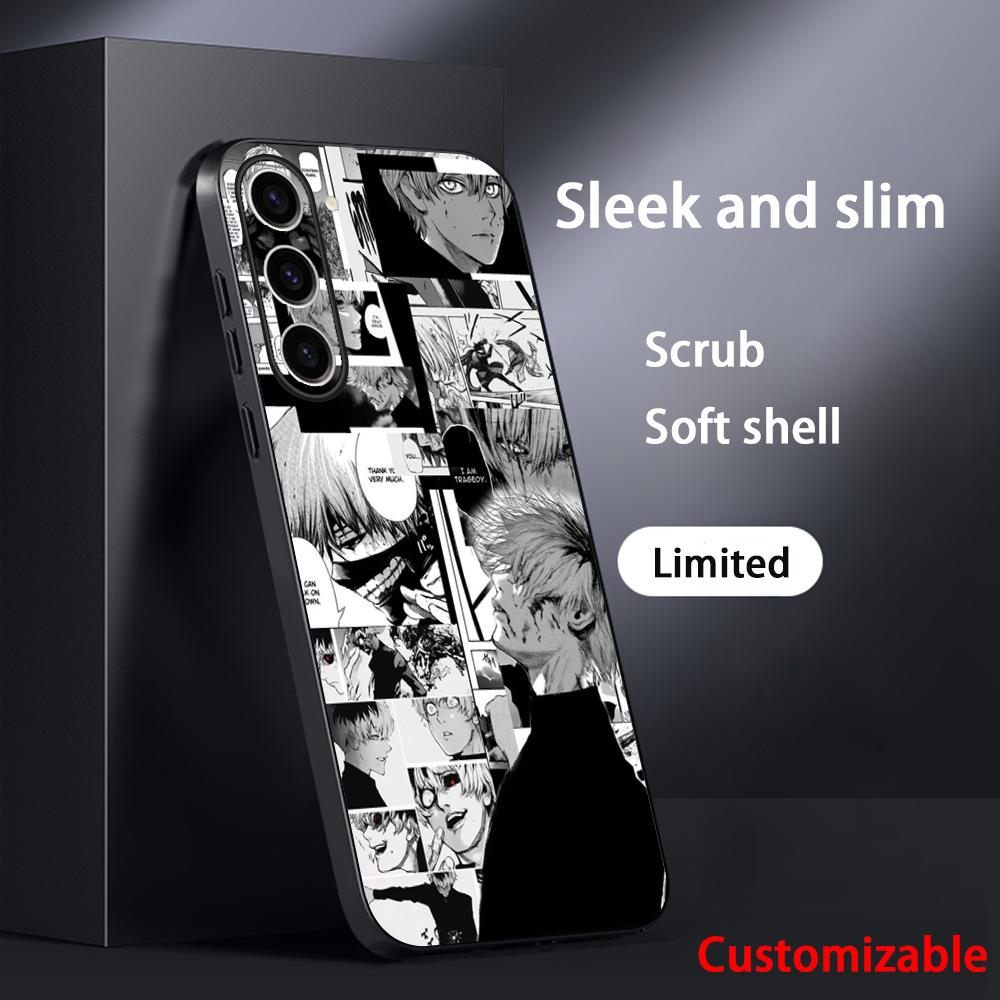 Tokyo Ghoul Tausendfüßler Japan Kunst Handyhülle Für Samsung Galaxy S25 S24 S23 S22 S21 S20 Plus Ultra Note20 Weich Schwarz