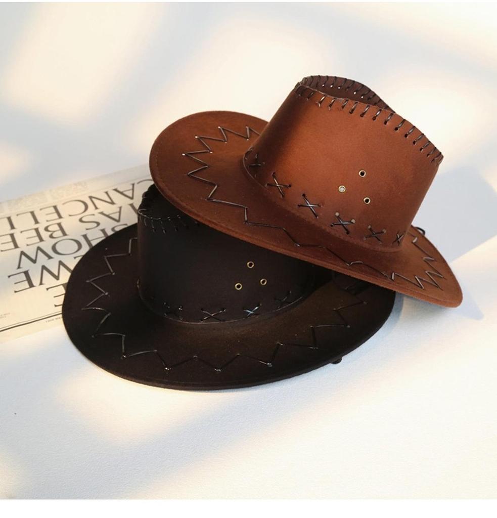 Fashionable Vintage Cowboy Hat For Beach Vacation Sun Protection In Summer Adult Unisex M Size