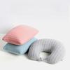 Classic Striped Neck Pillow with Multifunctional Deformat 2-in-1 Pillow with Full Support 360 ° Surround Relieve Neck Pressure Portable Flight Pillow