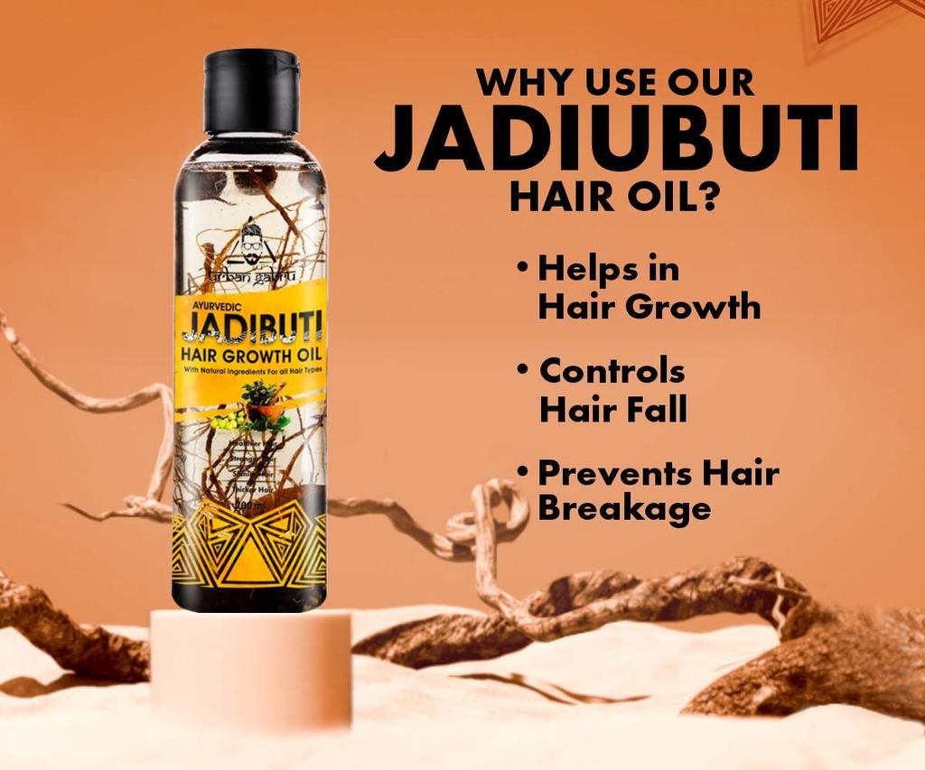 UrbanGabru Ayurvedic Jadibuti Hair Oil for Hair Fall Control and Hair Growth with Natural Herb - 200 Ml