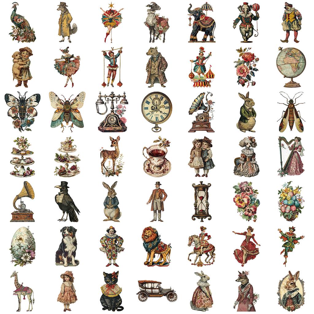 50pcs Victoria Decoration Graffiti Stickers DIY Luggage Notebook Skateboarding Motorcycle PET Waterproof Decals